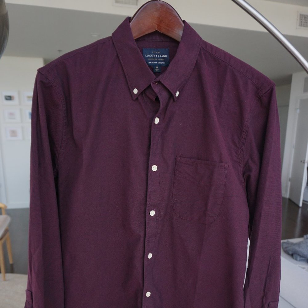 Lucky Brand Mens Medium Long Sleeve Button Down